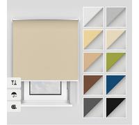Estika - estores enrollables térmicos con perforación - 140 x 150cm Color: Ecrúestor Enrollable Opaco para Montaje en Techo y Pared, Estor Enrollable térmico protección