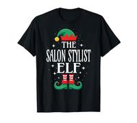 Estilista de salón Elfo Título del Trabajo Funny Christmas Matching Xmas Camiseta