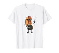 Estilista Funny Hotdog en Gafas de Sol Camiseta gráfica económica