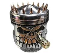 Estilizado cráneo escultura modelado robusto efigie de resina macho pistón imaginativo trabajo estatua taller concepto motor retro accesorio decoración espacio de trabajo universo auto fantasía notabl