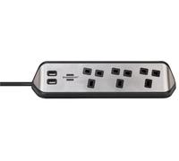 Estilo 3 Gang Corner Mains Extension Con USB 2x USB A 250V AC 13A 2m 1153593410