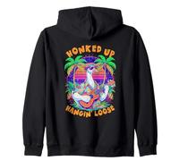 Estilo 80s Goose Tiki Bar Juego de Palabras Divertido Amante de Hawaii Sudadera con Capucha