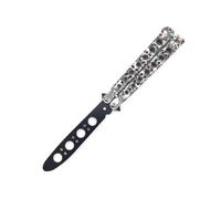 (estilo A) 1 coltello tascabile pieghevole smussato, coltelli da pratica Balisong adatti ai principianti,