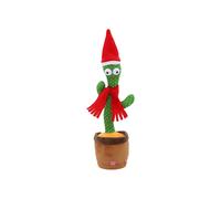 (Estilo A) Cactus navideño de peluche, juguete para bailar, cantar y grabar, ideal para aprender a hablar, regalo