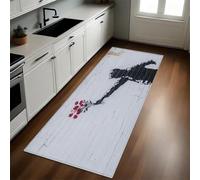 Estilo Anime Alfombra de Cocina El Chico de Las Flores 50 x 80 cm Antideslizante y Lavable, Tapetes para Cocina, Pasillo, Comedor y Entrada