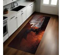 Estilo Anime Alfombras y Tapetes de Cocina Ángeles y Demonios del día de San Valentín 50 x 140 cm Antideslizantes y Lavables para Cocina, Pasillo, Salón y Dormitorio