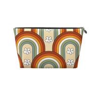 Estilo años 70 Colores Arcoiris, Bolsa de artículos de tocador Bolsa de Maquillaje Bolsa de cosméticos Bolsa de artículos de tocador de Viaje portátil