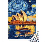 Estilo Arte Moderno Teatro Noche Puzzle de 1000 Piezas Papel para Adultos Relajación Concentración Hogar Regalo 52x38cm/1000pcs