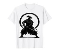 Estilo artístico de Pintura de Tinta Guerrero samurái japonés Camiseta