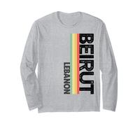 Estilo Beirut Lebanon Design T-Shirt Beirut Líbano Manga Larga