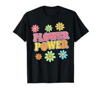 Estilo bohemio hippie retro floral de los años 60 y 70 Camiseta