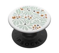 Estilo BOHO Flores Abstractas Margarita Amantes Flor En Un Círculo PopSockets PopGrip Adhesivo