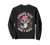 Estilo Bonito y Guay de Axolotl Hair Don't Care Sudadera