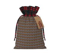 Estilo bordado ucraniano con estampado de rosas de Navidad, con cordón de ajuste, embalaje festivo, Navidad, cumpleaños, bolsas para envolver necesidades