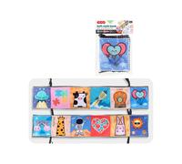 (Estilo C) Libro de tela para bebé con forma cognitiva, juguete colgante de animales, doble cara, colorido, negro