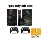(Estilo C) Pegatinas para consolas de juegos Wukong Black Myth Ps5 Slim, película protectora para el controlador