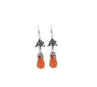 Estilo Chino Eardrop S925 Agata de Plata Esterlina Del Sur Red Lotus Rose Personalizado Pendientes de Mujer Retro Pendientes de Plata Como Se Muestra, LJBLEUSK