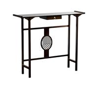 Estilo chino moderno Mesa de Meditación Diseño con extremo elevado + cajones de almacenamiento, una opción estética de inspiración zen para ofrendas en el estudio o salas de té 100*20*80cm