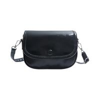 Estilo coreano Bolso de hombro para mujer pequeño bolso colgante cuadrado elegante bolso de hombro de cuero PU mensajeros señoras estilo coreano pequeño cuadrado cuero pu, Negro