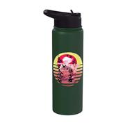 Estilo de arte Samurai japonés Chica Flor de cerezo Bloque Stainless Steel Insulated Water Bottle