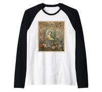 Estilo de Artes y Manualidades botánicas de Blue Songbird Camiseta Manga Raglan