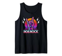Estilo de banda retro para amantes del rock and roll de los años ochenta Camiseta sin Mangas