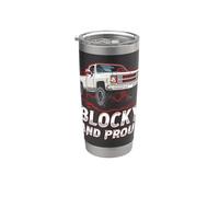 Estilo de camión de cuerpo cuadrado bloqueado y orgulloso Vaso térmico de acero inoxidable de doble pared
