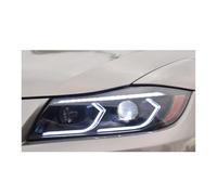 Estilo de coche Compatible con BMW E90 3Series 2005-2012 L-ED faro automático 318i 320i 325i lámpara de señal dinámica accesorios de actualización de herramientas(Xenon,2009-2012,No bulb in low beam)
