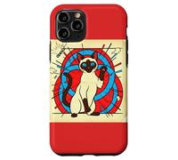 Estilo de cómic de Gato súper siamés Carcasa para iPhone 11 Pro