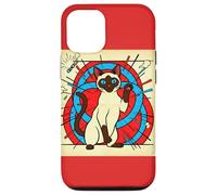 Estilo de cómic de Gato súper siamés Carcasa para iPhone 12/12 Pro