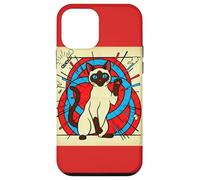 Estilo de cómic de Gato súper siamés Carcasa para iPhone 12 Mini