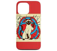 Estilo de cómic de Gato súper siamés Carcasa para iPhone 13 Pro MAX