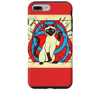 Estilo de cómic de Gato súper siamés Carcasa para iPhone 7 Plus/8 Plus