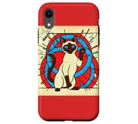 Estilo de cómic de Gato súper siamés Carcasa para iPhone XR