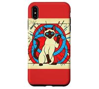 Estilo de cómic de Gato súper siamés Carcasa para iPhone XS MAX