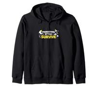 Estilo de crianza Sobrevive Funny Parent Reality Identity Sudadera con Capucha