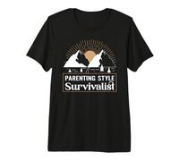 Estilo de crianza Survivalist Funny Mom Dad Baby Shower Camiseta Premium