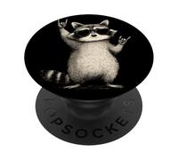 Estilo de Gafas de Sol Rock On Raccoon PopSockets PopGrip Adhesivo