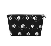 Estilo de impresión de Patas de Perro Negro, Bolsa de artículos de tocador Bolsa de Maquillaje Bolsa de cosméticos Bolsa de artículos de tocador de Viaje portátil