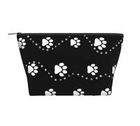 Estilo de impresión de Patas de Perro Negro, Bolsa de artículos de tocador Bolsa de Maquillaje Bolsa de cosméticos Bolsa de artículos de tocador de Viaje portátil
