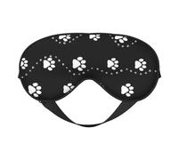 Estilo de impresión de patas de perro negro, Cubreojos completos Antifaz bloqueador de luz Antifaz para dormir Antifaz suave con los ojos vendados Noche