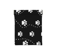 Estilo de impresión de Patas de Perro Negro, Squeeze Top Wallet Bolsa de Almacenamiento para Mujer Monedero pequeño Bolsa de Cambio