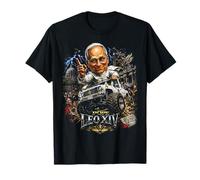 Estilo de los años 80 Papa León XIV Amante Vintage Estilo Retro Streetwear Camiseta
