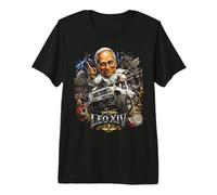 Estilo de los años 80 Papa León XIV Amante Vintage Estilo Retro Streetwear Camiseta Premium