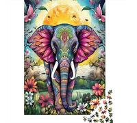 Estilo de Mandalas Coloridos Arte de Elefante Rompecabezas Puzzle,70x50cm/1000pcsAdulto Juego EduGatoivo Decoración del Hogar