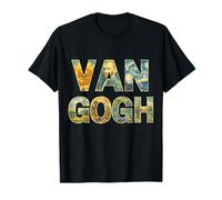 Estilo de Noche Estrellada Van Gogh Classic Bold Creative Lettering Camiseta