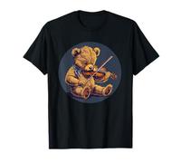 Estilo de oso de peluche de violín para una declaración divertida y creativa Camiseta