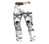 Estilo De Pantalones para Hombre Deportivos Joggers Algodon Multibolsillos Pantaloneras Cropped Parches Rasgado Mejores Especial Cuadriculados Pliegues Agua 32 Policia Enterizo 2XL Chupines Vendidos