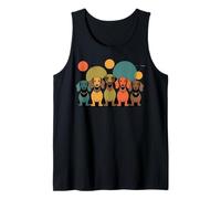Estilo de Perros Modernos de Mediados de Siglo Retro 50s 60s Camiseta sin Mangas