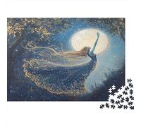 Estilo de Pintura al óleo 1000pcs (75x50cm) Rompecabezas para Adultos - Fairies Dancing in The Bosque Under The Lunalight Juguete De Bricolaje